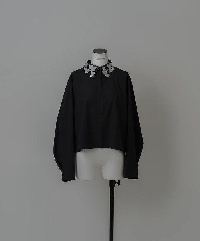 LOHEN ローヘン　ランダムミラー２WAYシャツ　黒 LOHEN ローヘン ランダムミラー2WAYシャツ