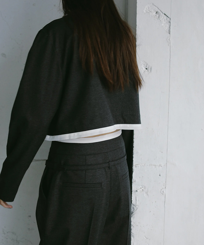 バイカラーカットオフ クロップドプルオーバー(F25NB033)｜阪急百貨店