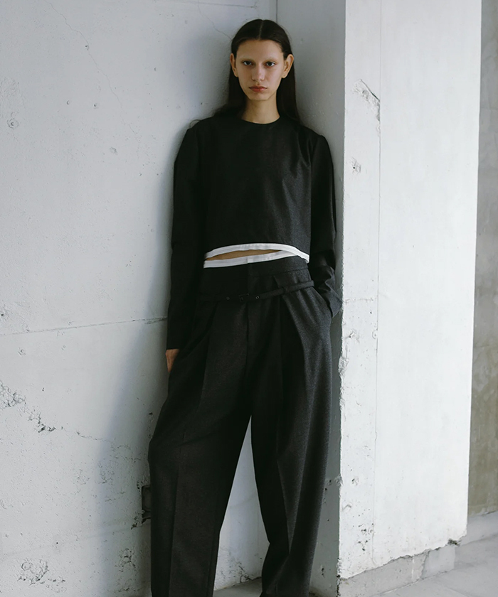 バイカラーカットオフ クロップドプルオーバー(F25NB033)｜阪急百貨店