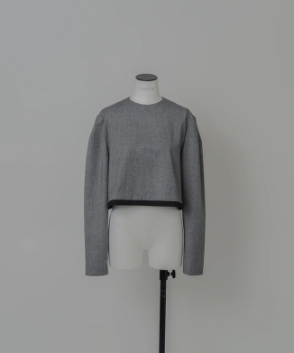 バイカラーカットオフ クロップドプルオーバー