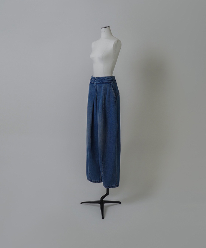 ローヘン lohenデニム36 中古・古着通販】LOHEN (ローヘン) デニムライクフォルムパンツ グレー