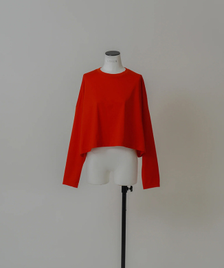 ボキシーライン クロップドロンT