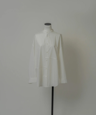 BIG SLEEVE BAND COLLAR SHIRT
