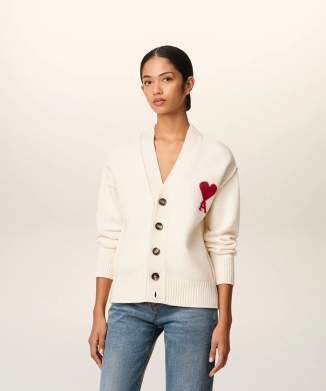 メリノウールフェルトニット カーディガン