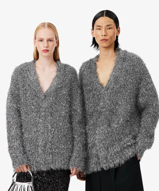 ユニセックス　ルレックスニットカーディガン