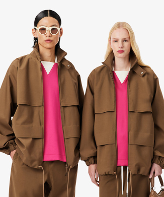 ユニセックス　ウールブレンドウィンドブレーカー