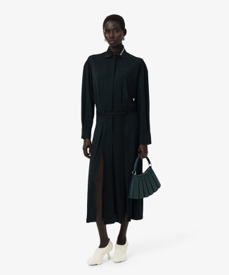 ポロカラーマキシドレス