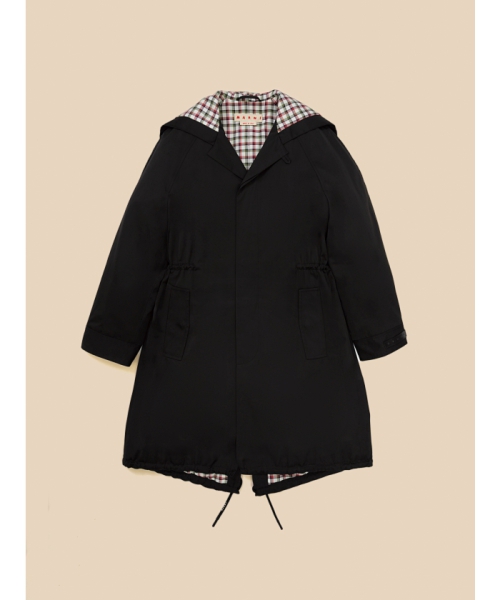 MARNI オープンフーディータフタコート BLACK 38 MARNI オープンフーディータフタコート BLACK 38