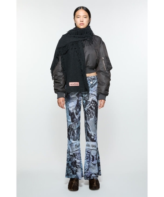 フリンジウールスカーフ