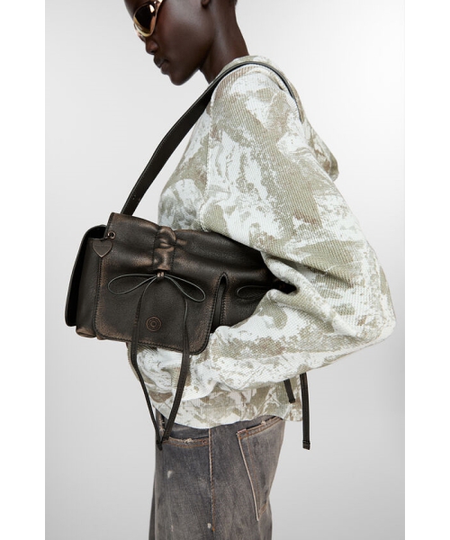 AcneStudios マルチポケットバッグ ダークブラウン/ベージュ ONE SIZE AcneStudios マルチポケットバッグ ダークブラウン/ベージュ ONE SIZE