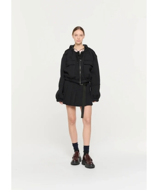 ジャージ ジップクロップドフーディ