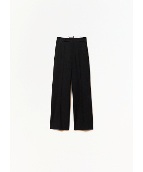 PlanC ウールギャバジン クロップドプレーンパンツ ANTHRACITE MELANGE 38 PlanC ウールギャバジン クロップドプレーンパンツ ANTHRACITE MELANGE 38