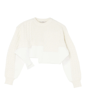 CABLE LAYER SHORT KNIT TOP