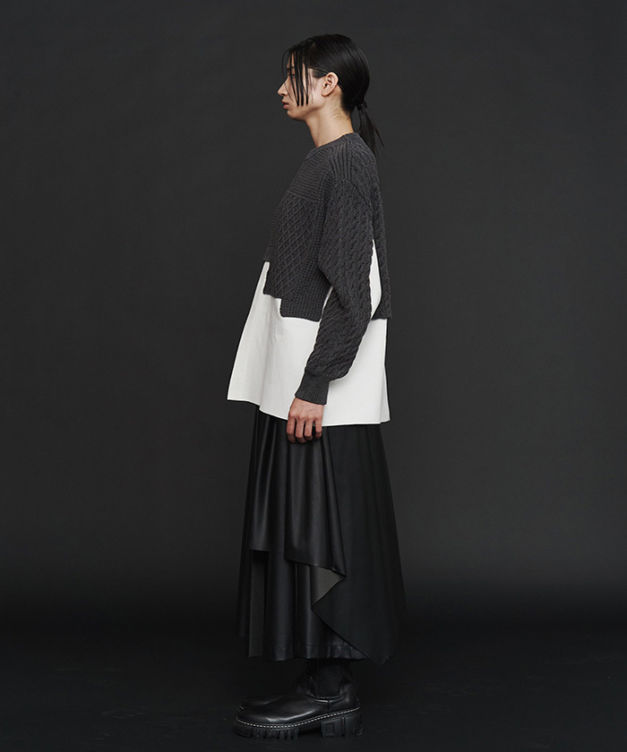 CABLE LAYER KNIT TOP(F25OC018)｜阪急百貨店公式通販サイト｜阪急