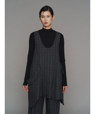 LINE CHECK INSERT DESIGN VEST