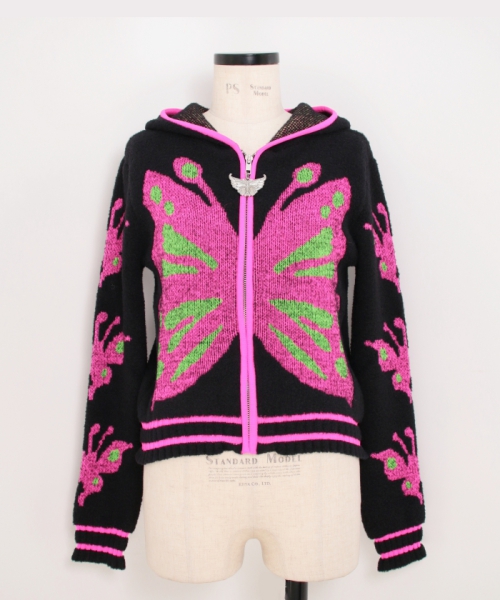 CHOPOVALOWENA Neon Butterfly Cardigan MULTI S CHOPOVALOWENA Neon Butterfly Cardigan MULTI S