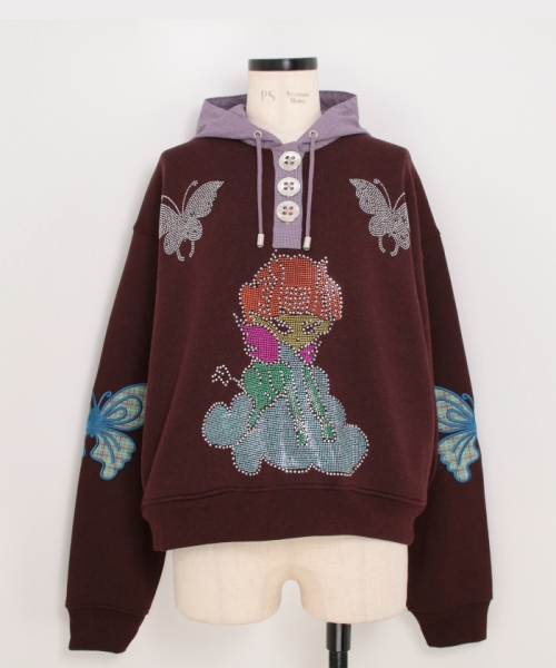 CHOPOVALOWENA Quimby Hoodie BROWN MULTI S