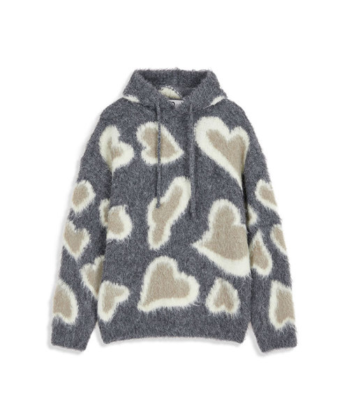 TheOpenProduct LEOPARD IN LOVE HOODIE GREY S TheOpenProduct LEOPARD IN LOVE HOODIE GREY S