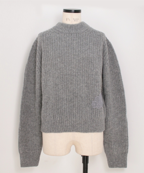 CECILIEBAHNSEN BEGA PULLOVER FISHERMAN KNIT LIGHT GREY S