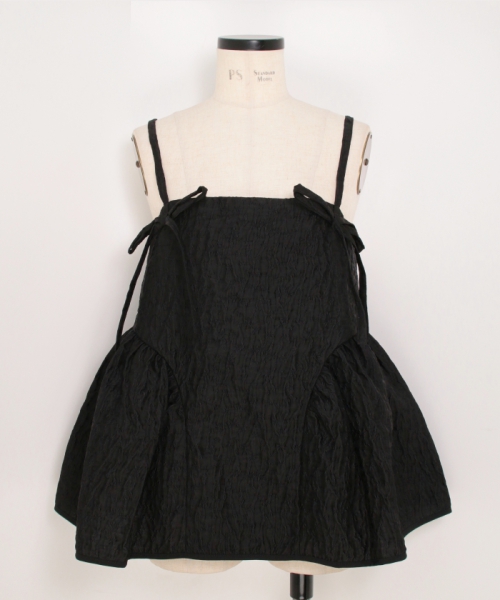 CECILIEBAHNSEN AKIRA TOP LOBELIA MATELASSE BLACK 8