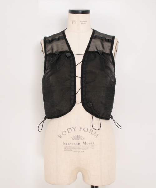 CECILIEBAHNSEN BONA VEST LIQUID MYRTIA BLACK M/L CECILIEBAHNSEN BONA VEST LIQUID MYRTIA BLACK M/L