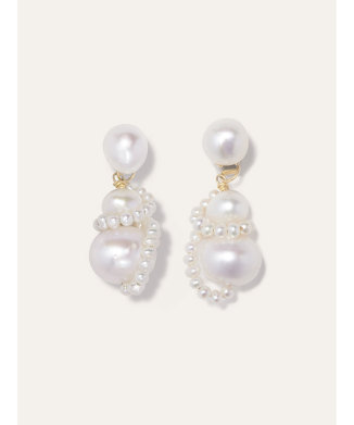 Pearl and Recycled Gold Vermeil Earrings