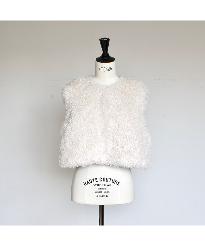 gypsohila ジプソフィア　Poodle Vest ホワイト Poodle Vest[11月中旬頃お届け予定](F25OT118)｜阪急百貨店公式