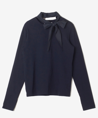 タイ付きリブトップ