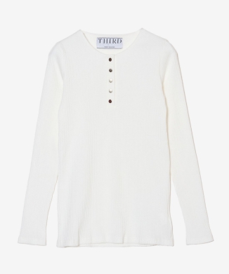 リブヘンリーネックトップ