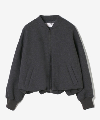 Wフェイスウールボクシーブルゾン