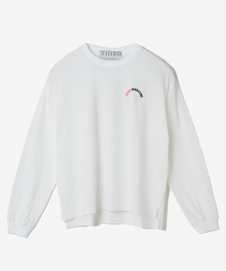 サードマガジン ハーフジップロゴスウェット 杢グレー THIRD MAGAZINE