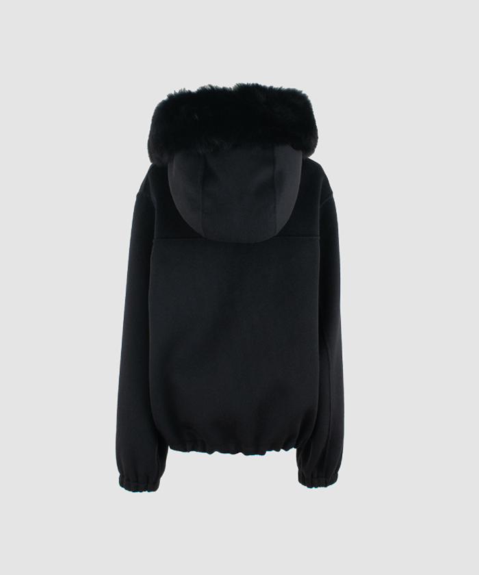 ysk♡】YONFA ヨンファ ウールカシミヤフードコートgray YONFA