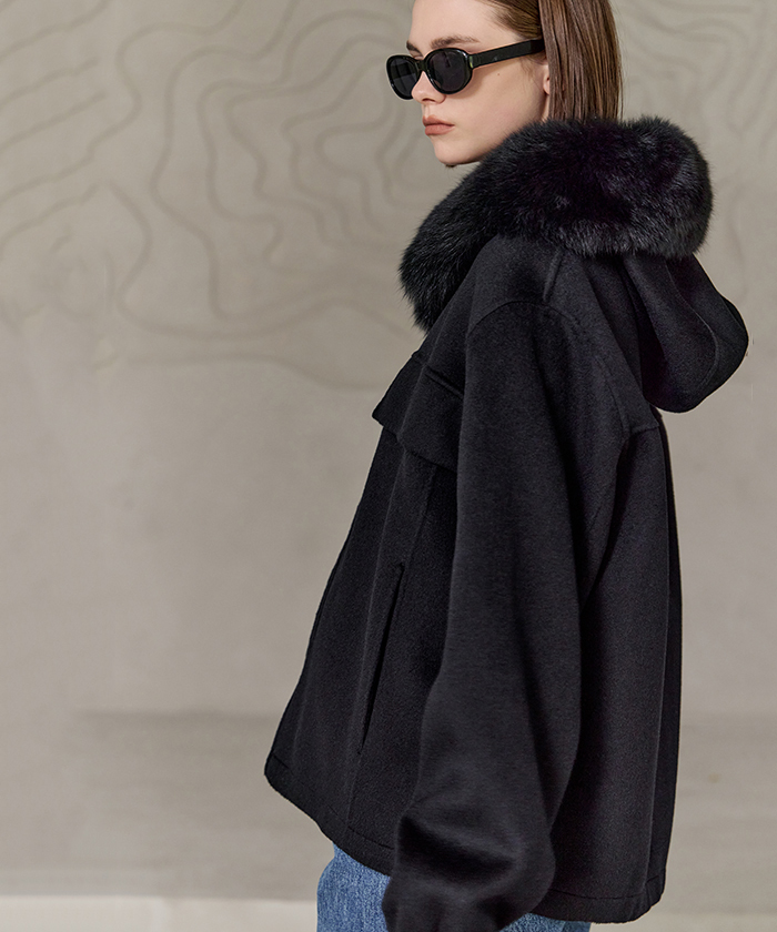 ウールカシミヤフードコート(F25OT371)｜阪急百貨店公式通販サイト