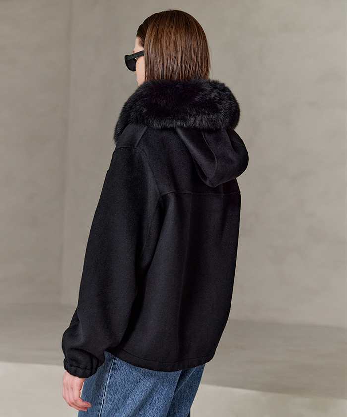 YONFA ウールカシミヤフードコート　新品未使用 YONFA / ウールカシミヤフードコート (gray)