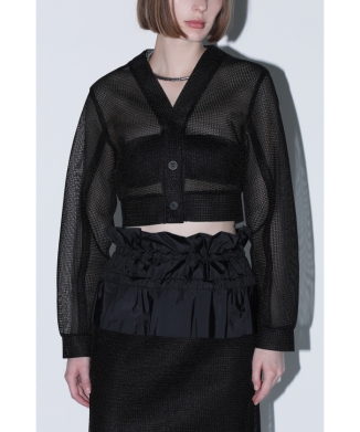 【TOGA PULLA】Sheer mesh cardigan