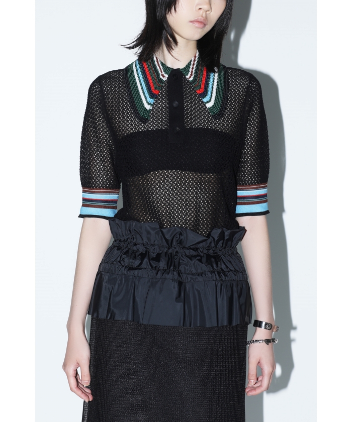 TOGA PULLA】Lace knit polo shirt(F261A012)｜阪急百貨店公式通販
