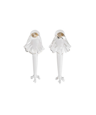 Floral Motif Handcrafted Glass Earring
