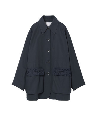 Cording Embroidery Detailed Middle Length Jacket