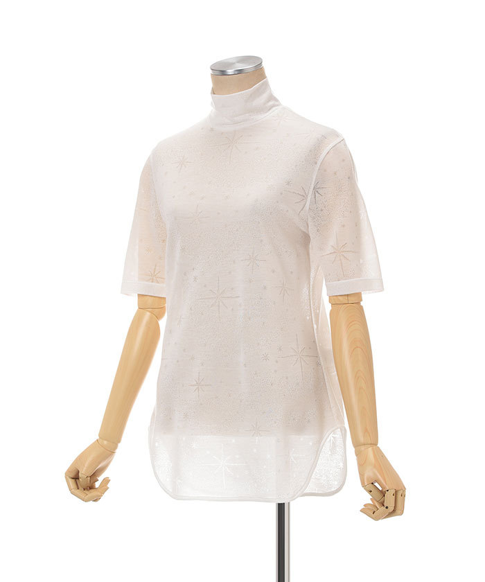 Starry Jersey Short Sleeve Sheer Top(F261A064)｜阪急百貨店公式通販