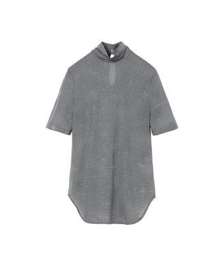 Starry Jersey Short Sleeve Sheer Top