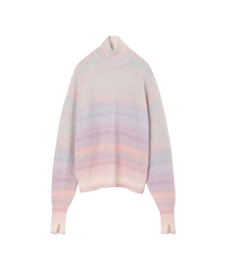 Gradation High Neck Knit Top