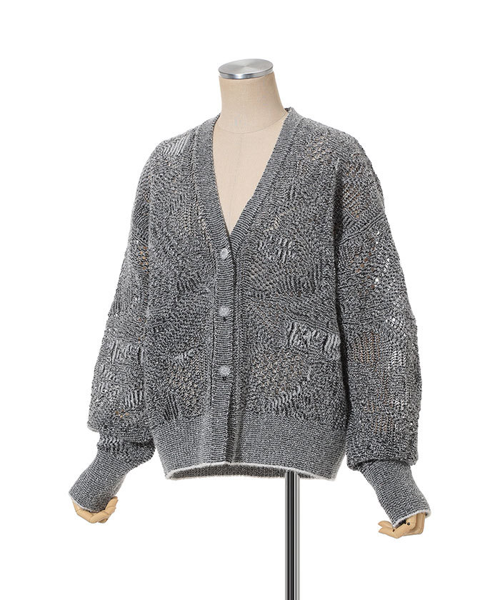 トップス mame kurogouchi Shimmering Knit Cardigan Shimmering Knit Cardigan(F261A078)｜阪急百貨店公式通販サイト｜阪急