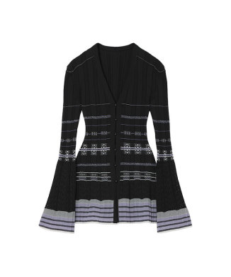 Lamp Shaped Knit Cardigan