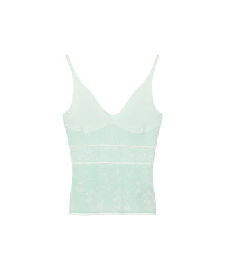 Floral Jacquard Knit Camisole Top