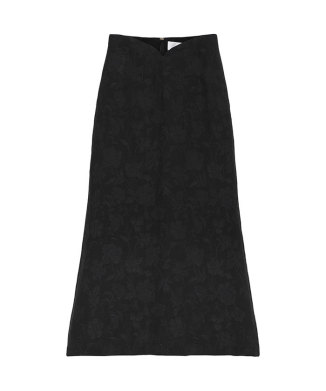 Raised Jacquard A-Line Skirt