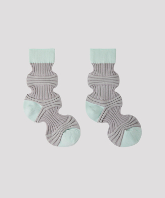 GARTER RIB SOCKS