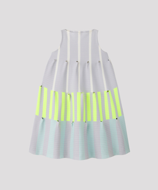 TERRACED SLEEVELESS MINI DRESS
