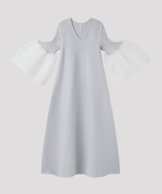 POTTERY LUCENT LONG BELL SLEEVE FLARE DRESS
