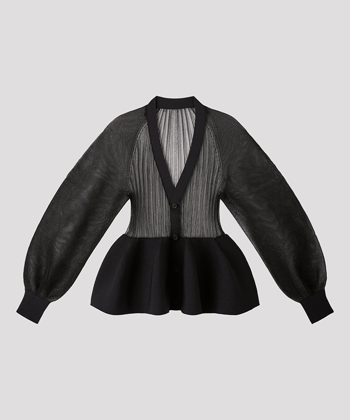 POTTERY LUCENT GLITTER PUFF SLEEVE CARDIGAN(F261A171)｜阪急百貨店