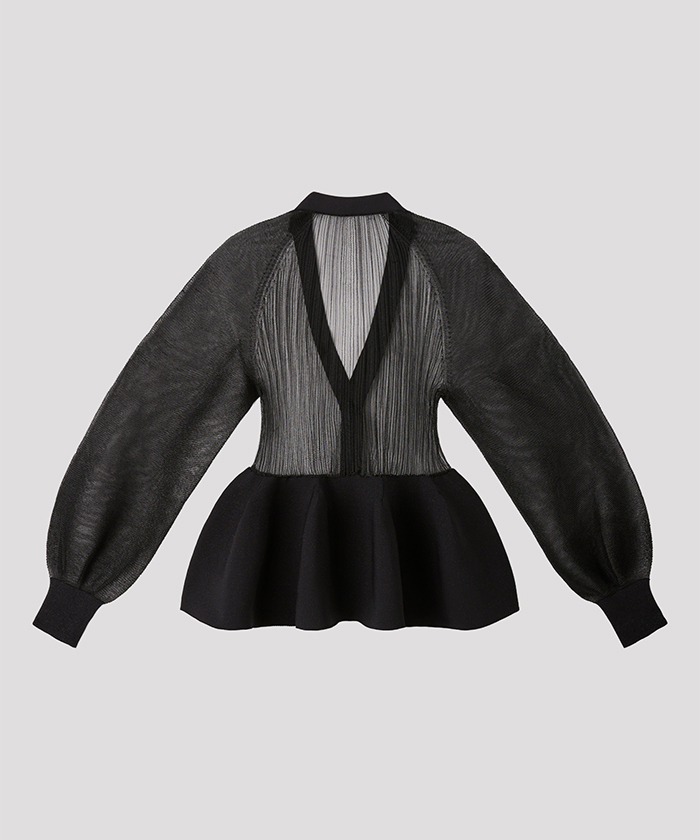 POTTERY LUCENT GLITTER PUFF SLEEVE CARDIGAN(F261A171)｜阪急百貨店
